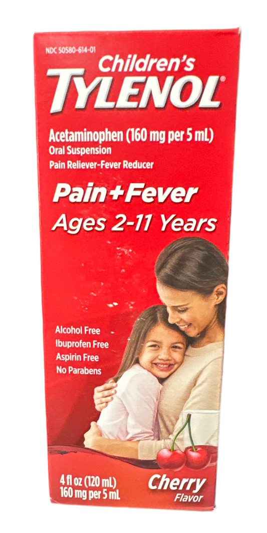 Cherry Flavored Childrens Tylenol Pain and Fever Reliever