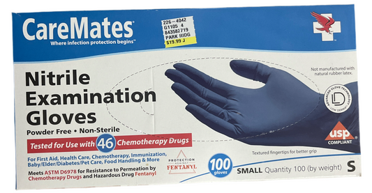 Nitrile examination gloves