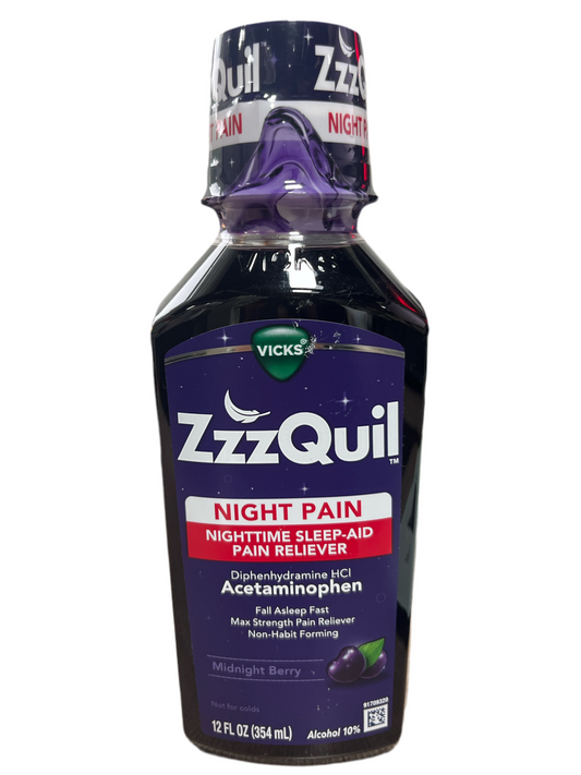 Vicks ZzzQuil Nighttime Sleep-Aid Pain Reliever-Midnight Berry