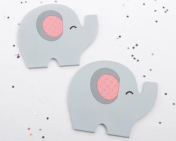 Little Peanut Elephant Coaster (Pink)