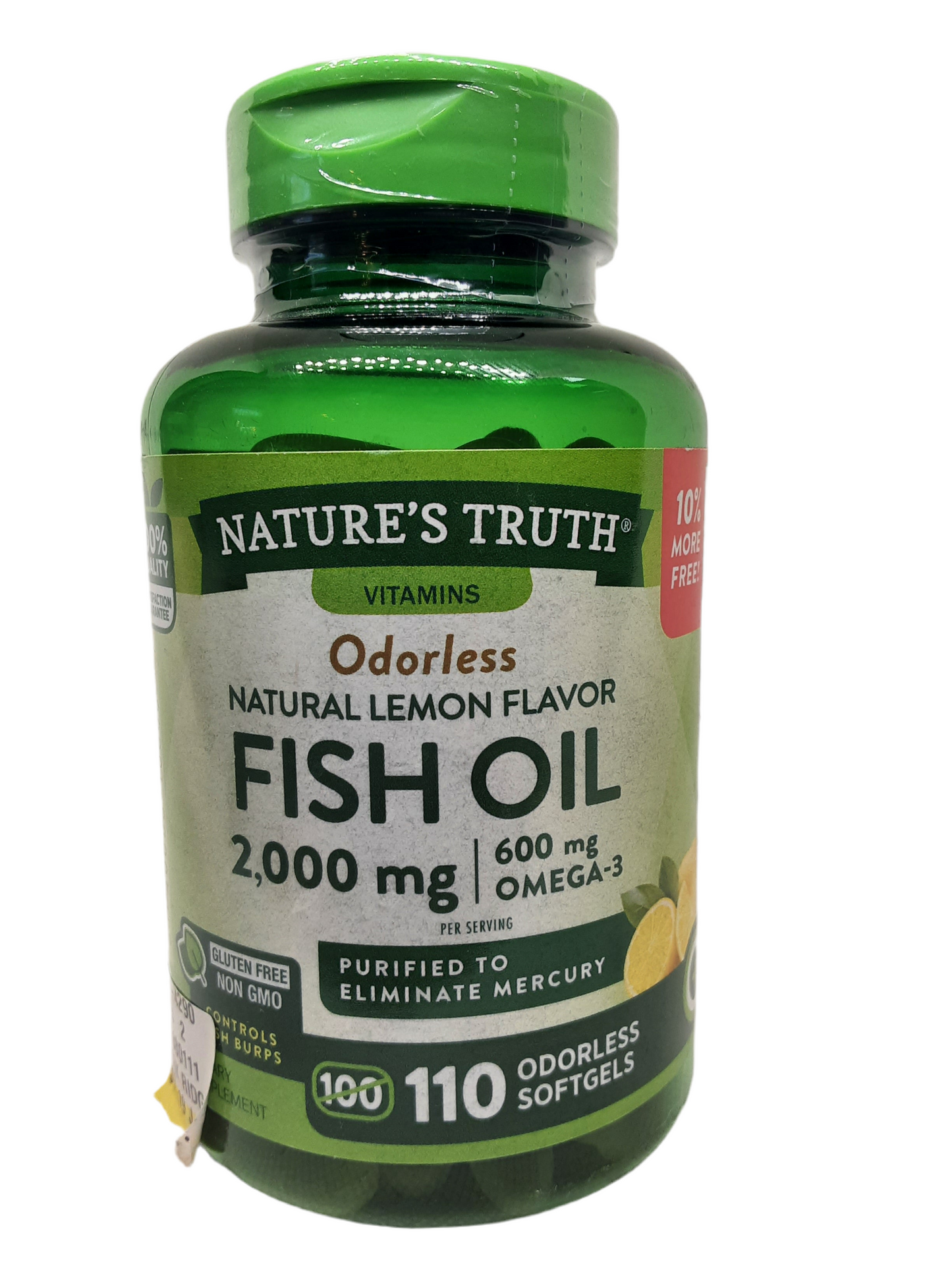 Nature’s Truth Odorless Natural Lemon Flavored Fish Oil