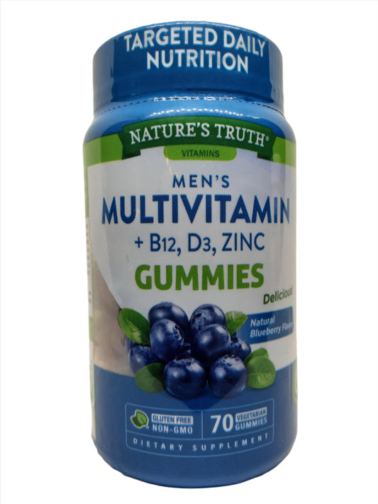 Nature’s Truth Men’s Multivitamin + B12, D3, Zinc Gummies