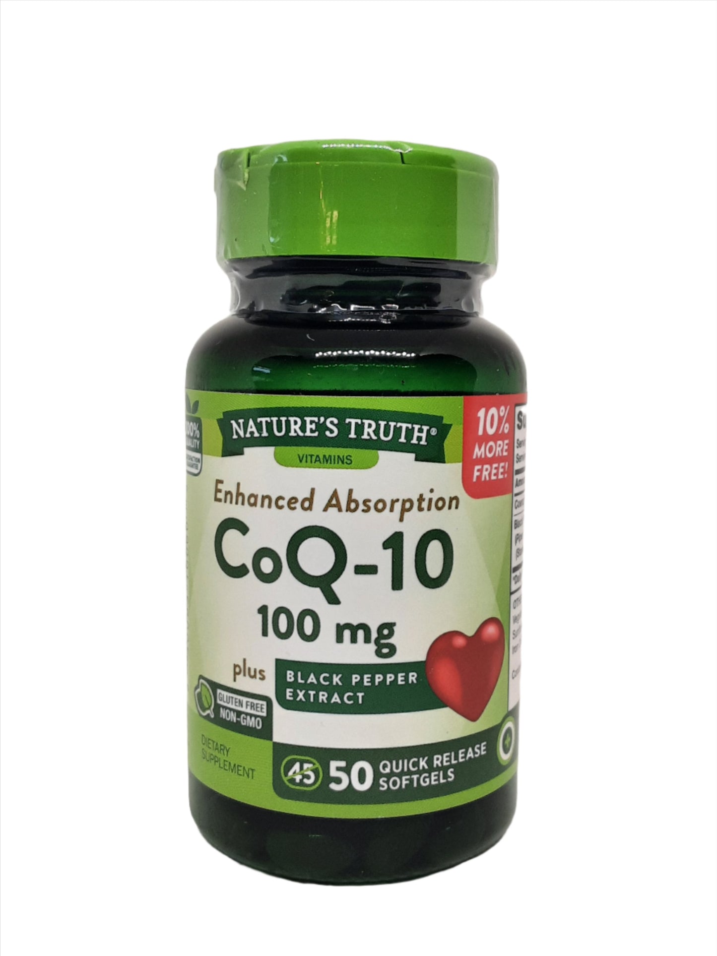 Nature’s Truth Enhanced Absorption CoQ-10 plus Black Pepper Extract