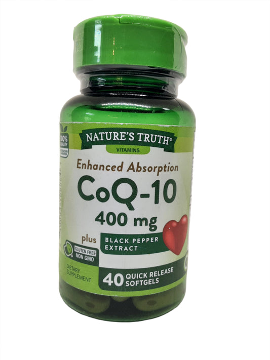 Nature’s Truth Enhanced Absorption CoQ 10+ Black Pepper Extract