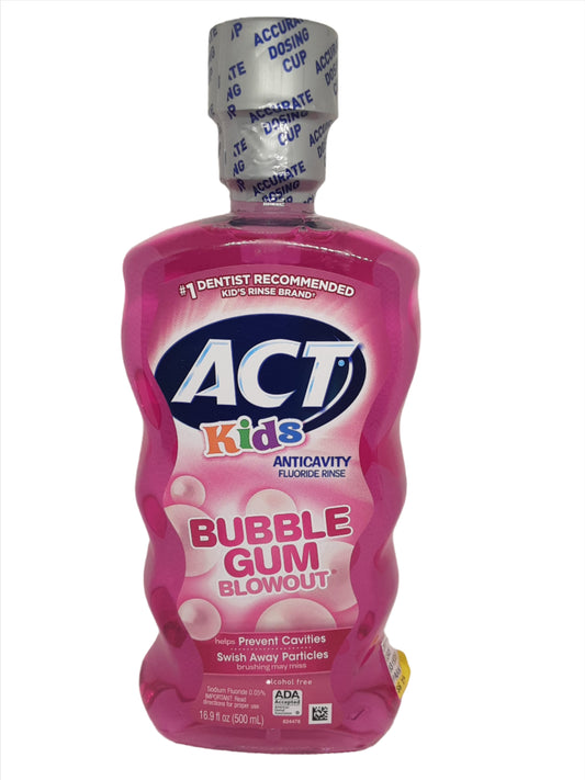 ACT Kids Anticavity Fluoride Rinse Bubble Gum Blowout