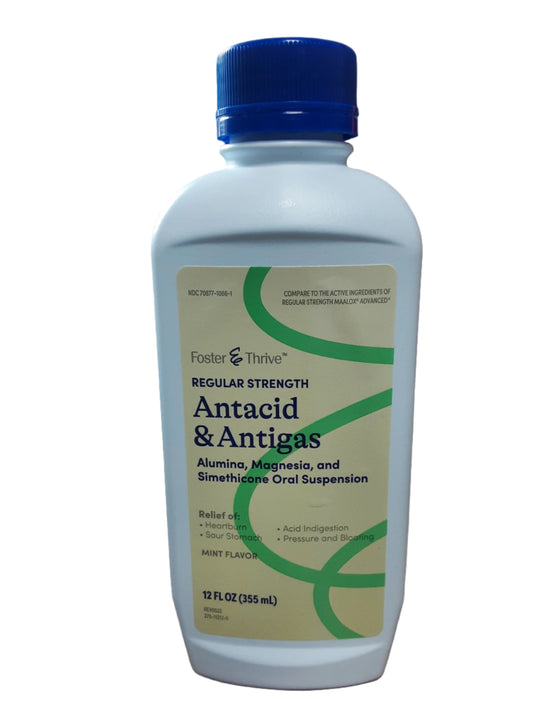 Foster & Thrive Regular Strength Antacid and Antigas- Mint flavor