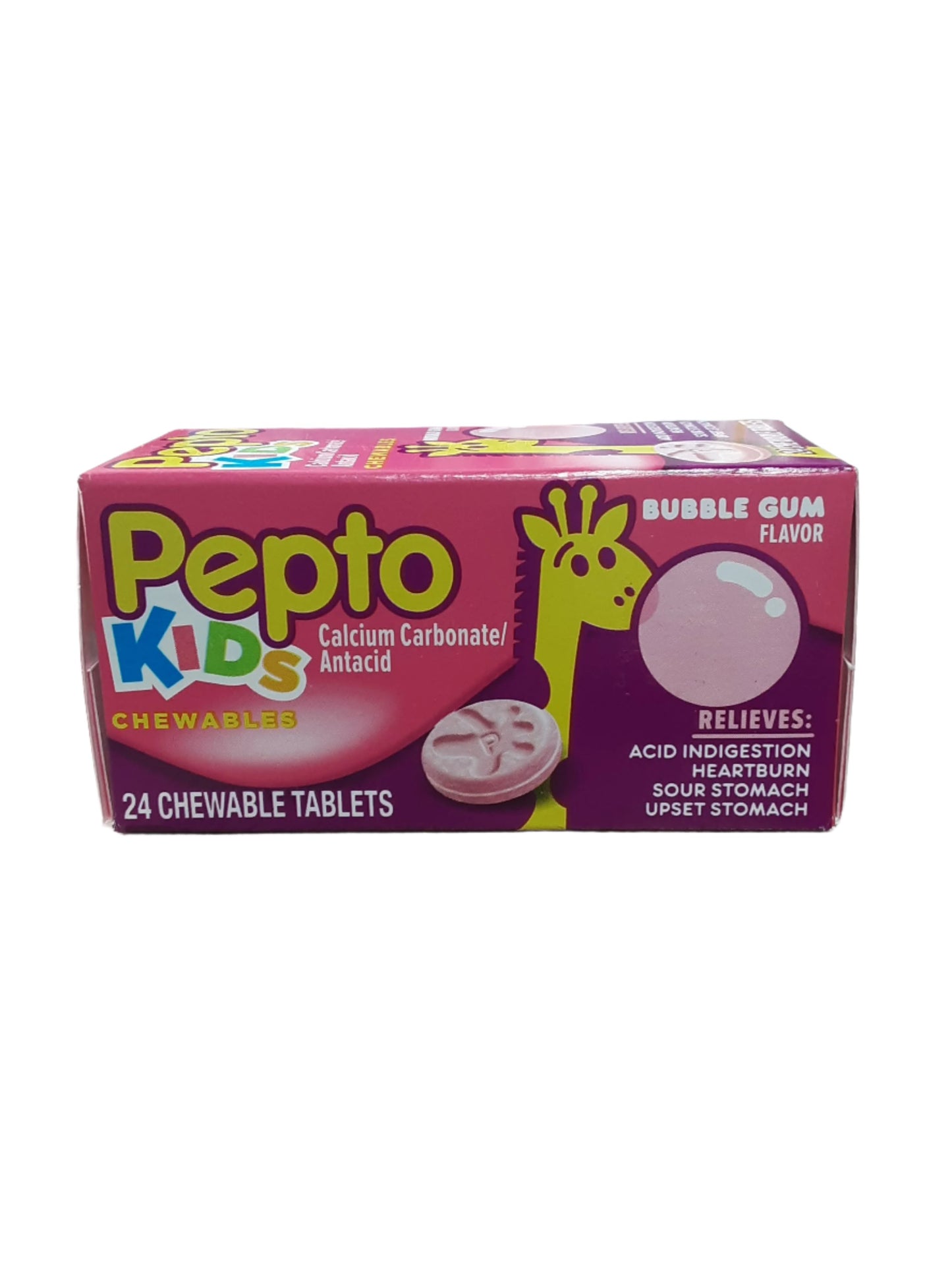 Pepto Kids Calcium Carbonate/Antacid Chewables-bubble gum flavor