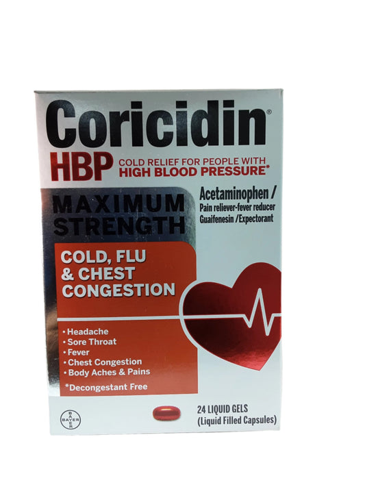 Coricidin Maximum Strength Cold, Flu & Chest Congestion