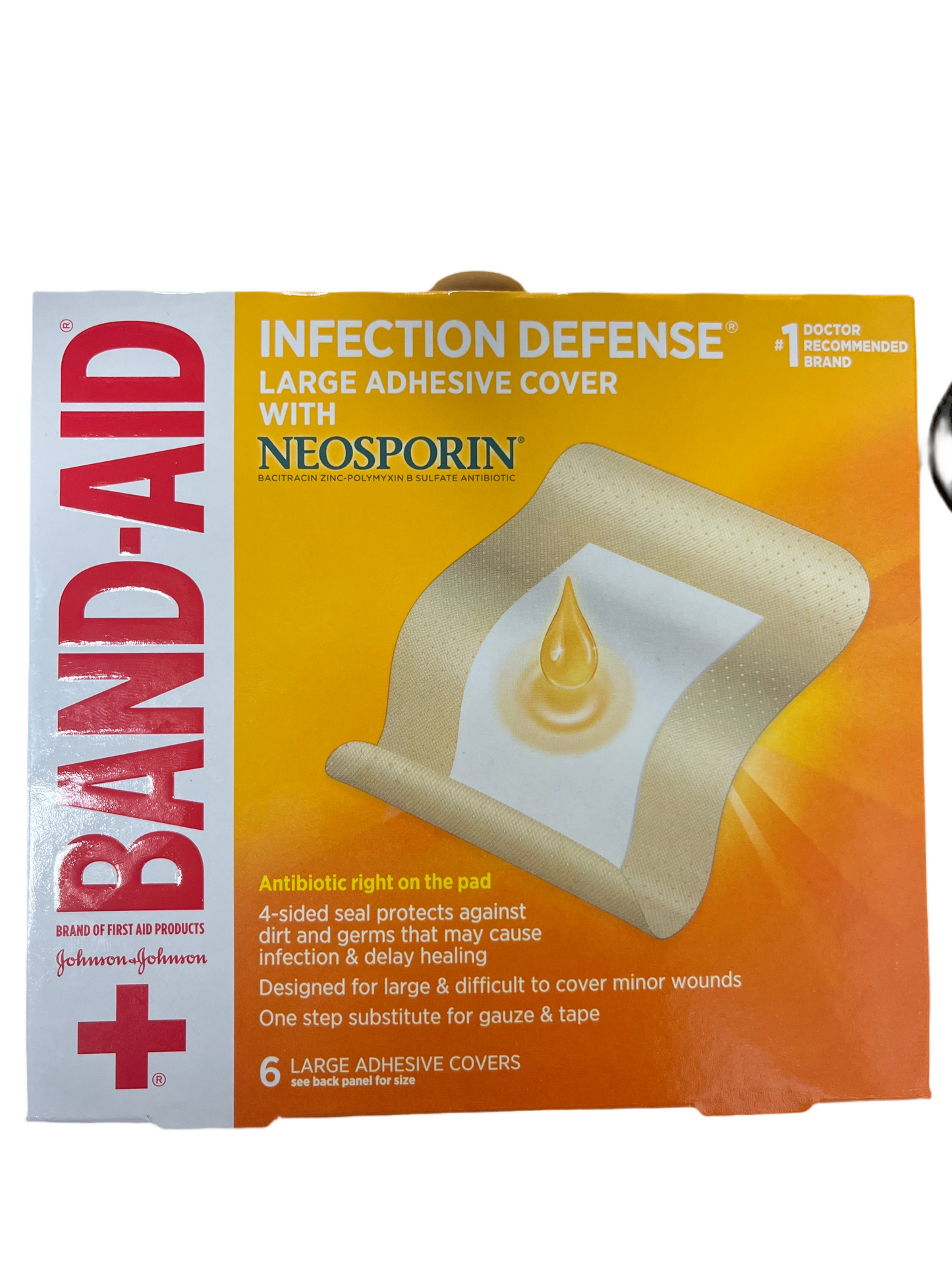 Band-Aid infection defense with Neosporin-large