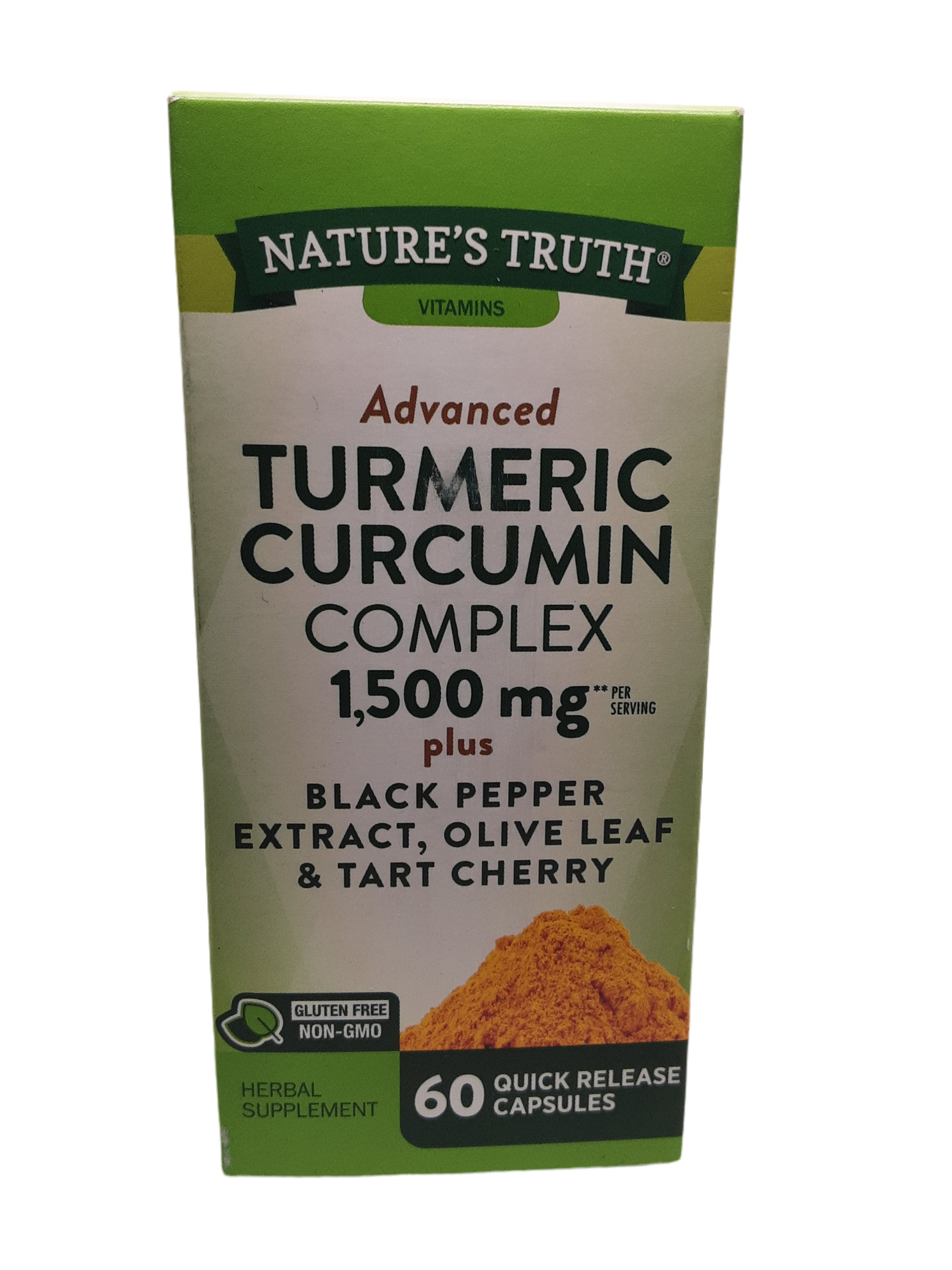 Nature’s Truth Advance Turmeric Curcumin Complex + Black Pepper Extract, Olive Leaf & Tart Cherry