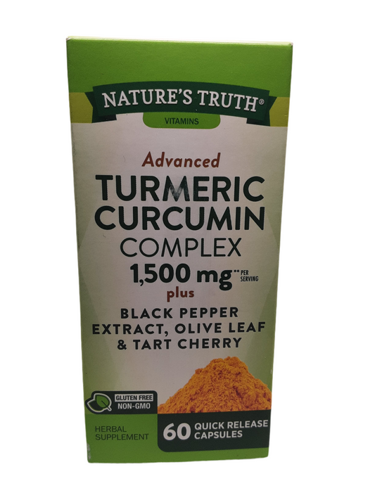 Nature’s Truth Advance Turmeric Curcumin Complex + Black Pepper Extract, Olive Leaf & Tart Cherry