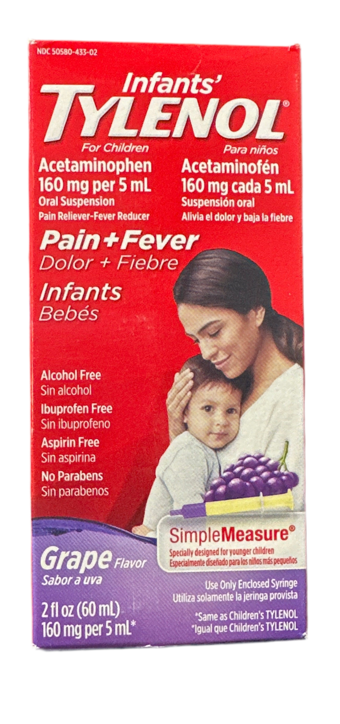 Grape Infants Tylenol Pain+Fever Reliever