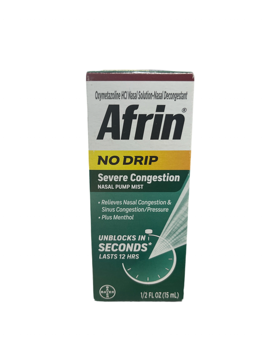 Afrin No Drip Severe Congestion Nasal Pump Mist