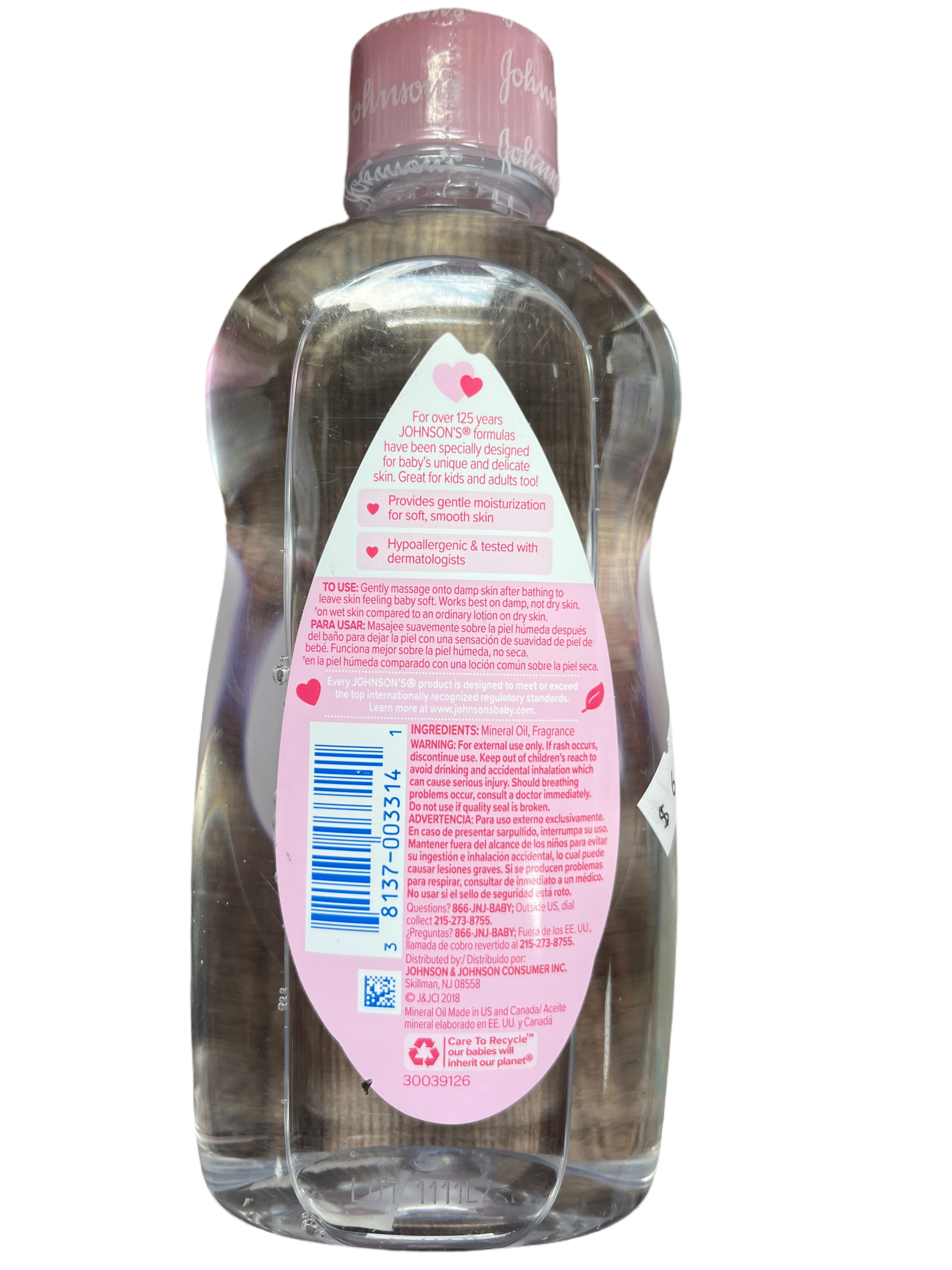 Johnson’s baby oil