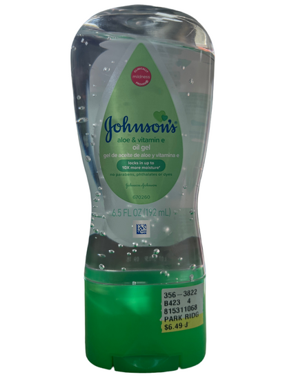 Johnson’s Aloe and vitamin E Oil Gel