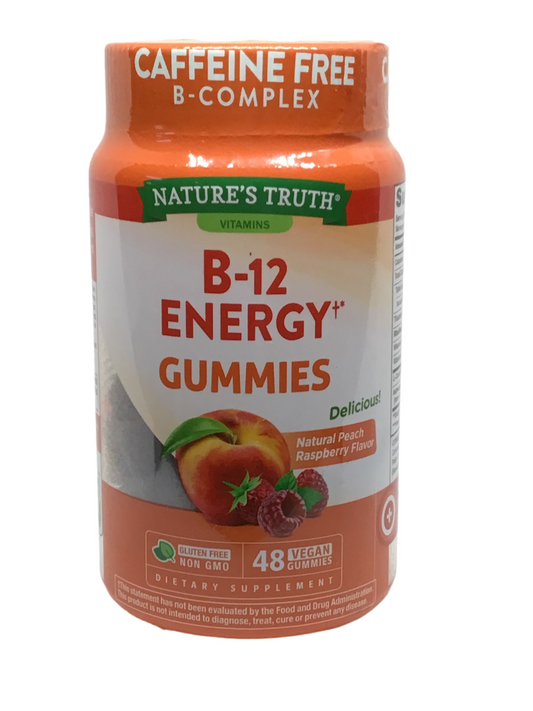 Nature’s Truth Vitamins B-12 Energy Gummies Caffeine Free