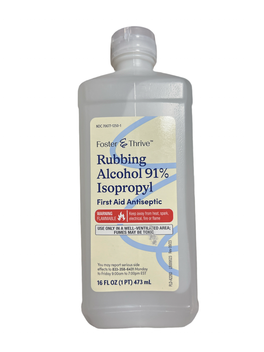 Foster and Thrive Rubbing Alcohol  91% Isopropyl￼