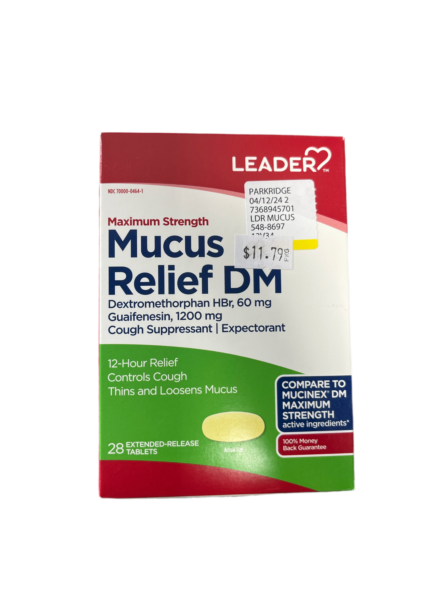 Maximum Strength Mucus Relief DM Cough Suppressant | Expectorant