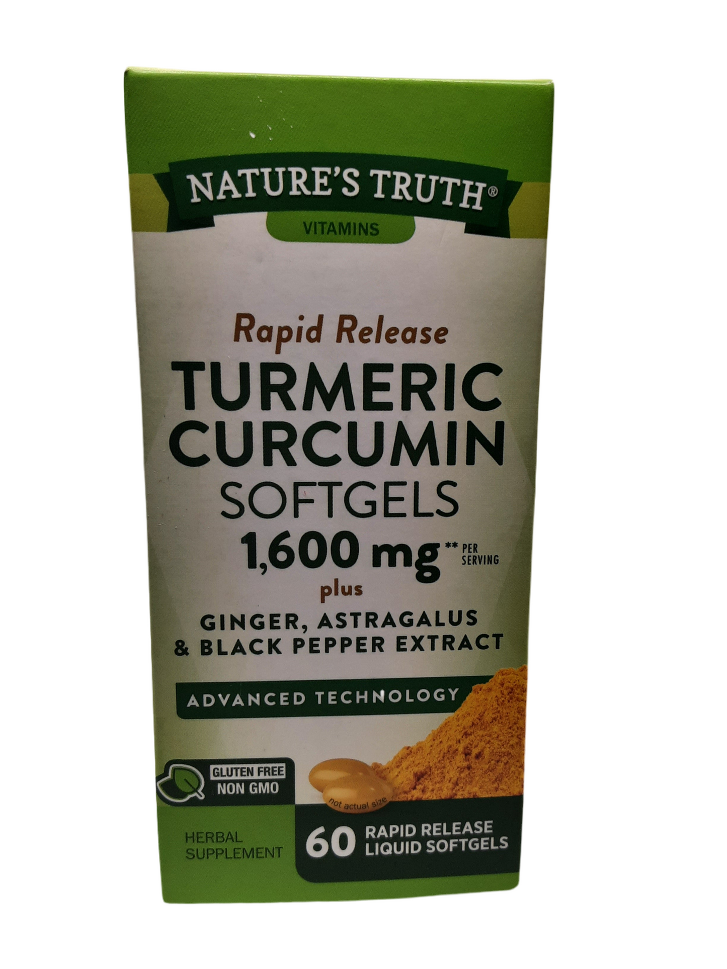 Nature’s Truth Rapid Release Turmeric Curcumin Soft Gels