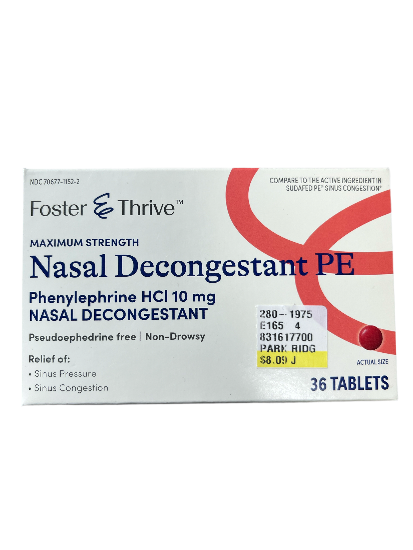 Foster & Thrive Maximum Strength Nasal Decongestant PE