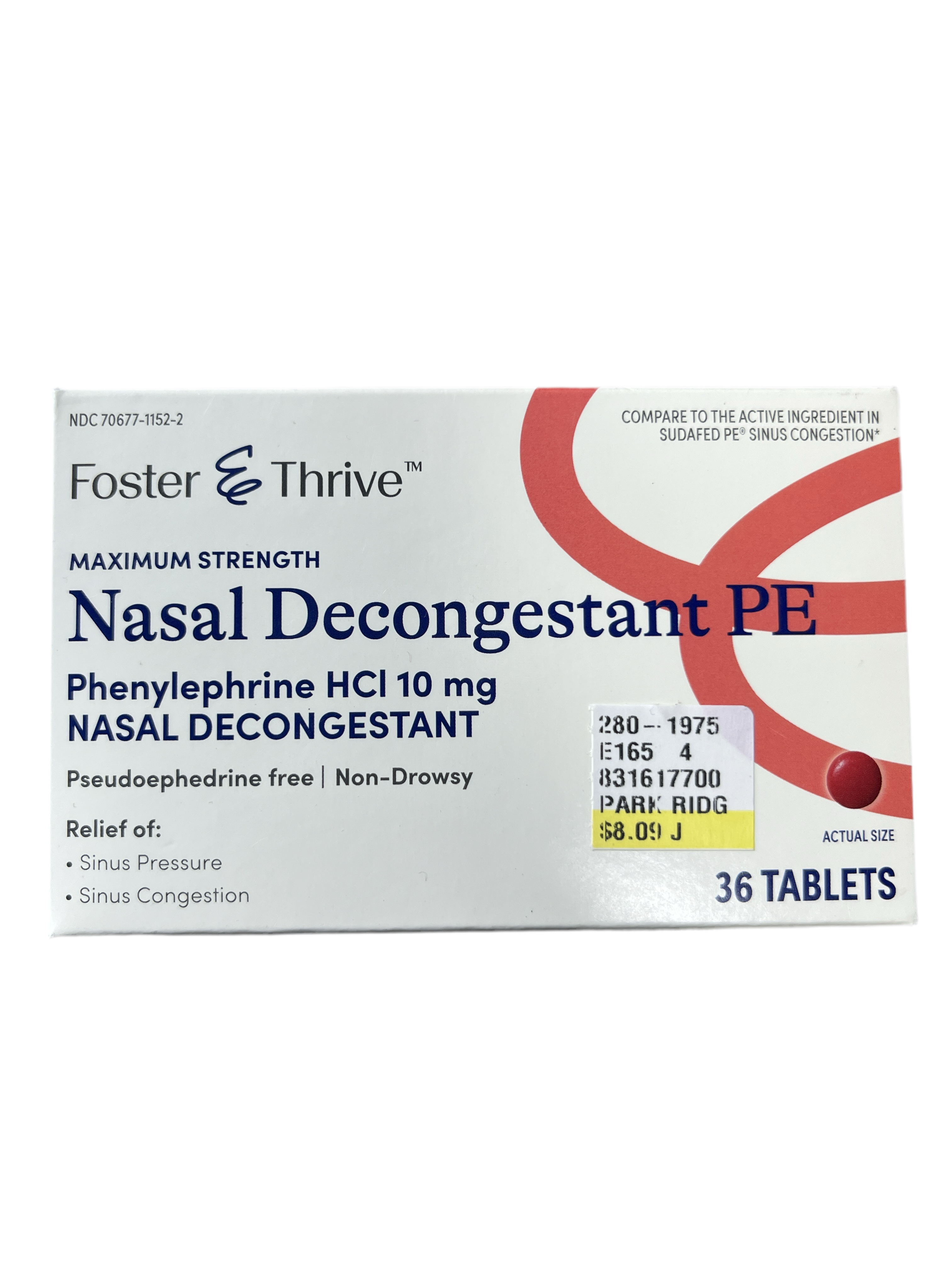 Foster & Thrive Maximum Strength Nasal Decongestant PE