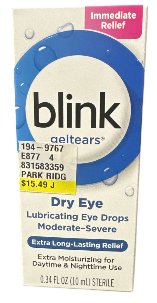 Blink Geltears Dry Eye Lubricating Eye Drops