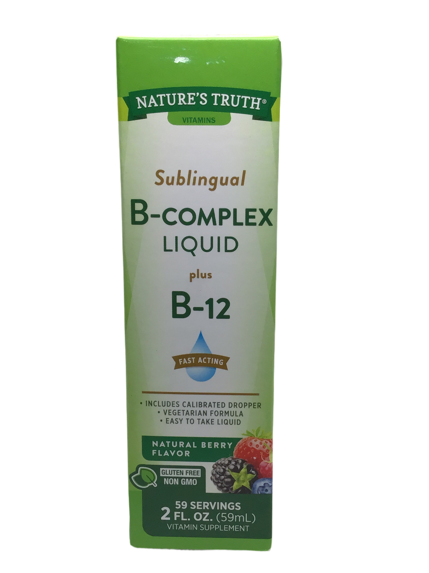 Nature’s Truth Vitamins Sublingual B-Complex Liquid + B-12