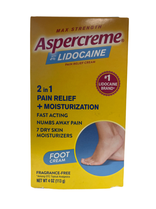 Aspercreme Foot Cream 4% Lidocaine