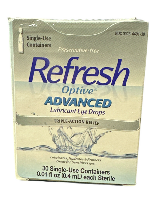 Refresh Optive Advanced Lubricant Eye Drops Tripple Action Relief