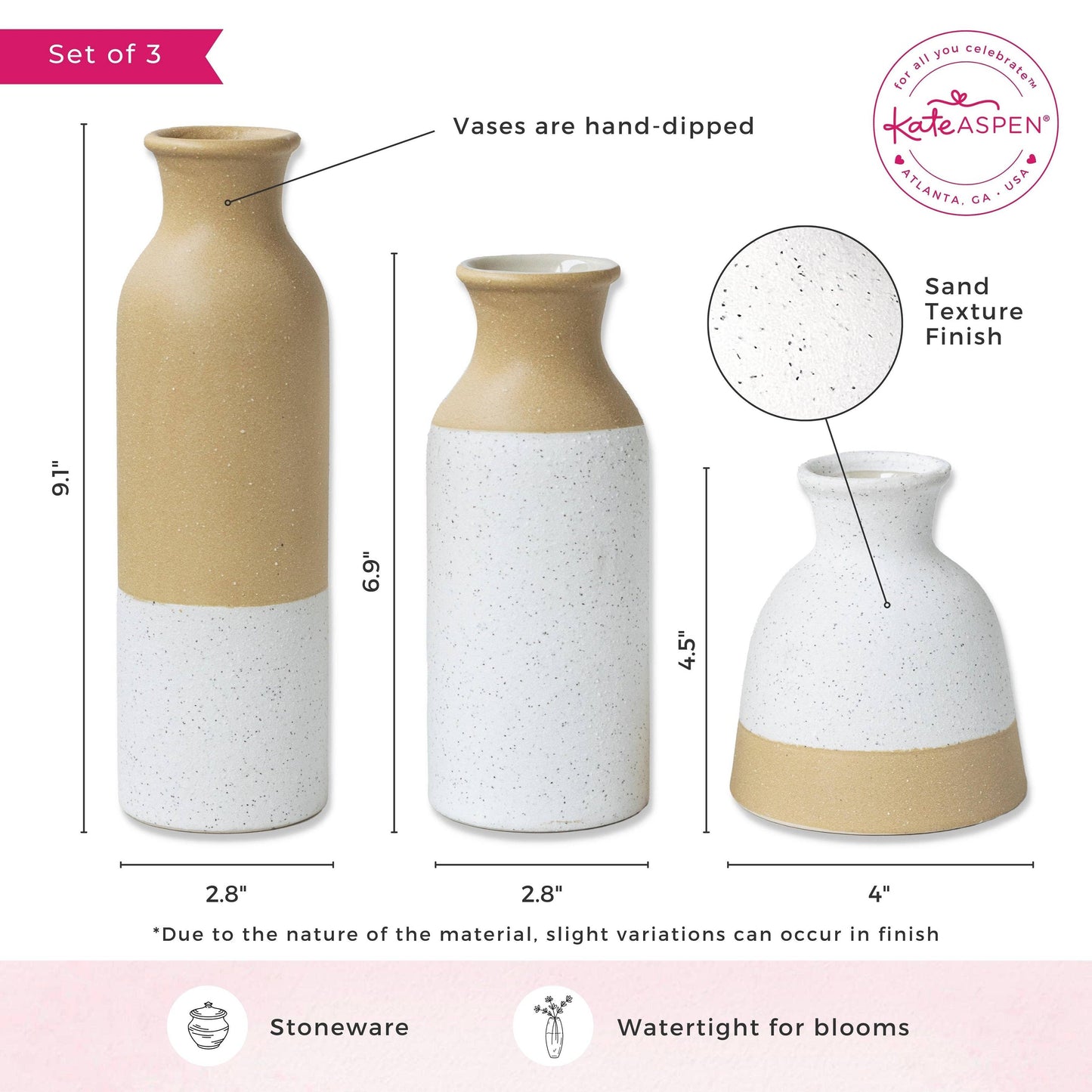 Modern Farmhouse Vase (Set of 3)