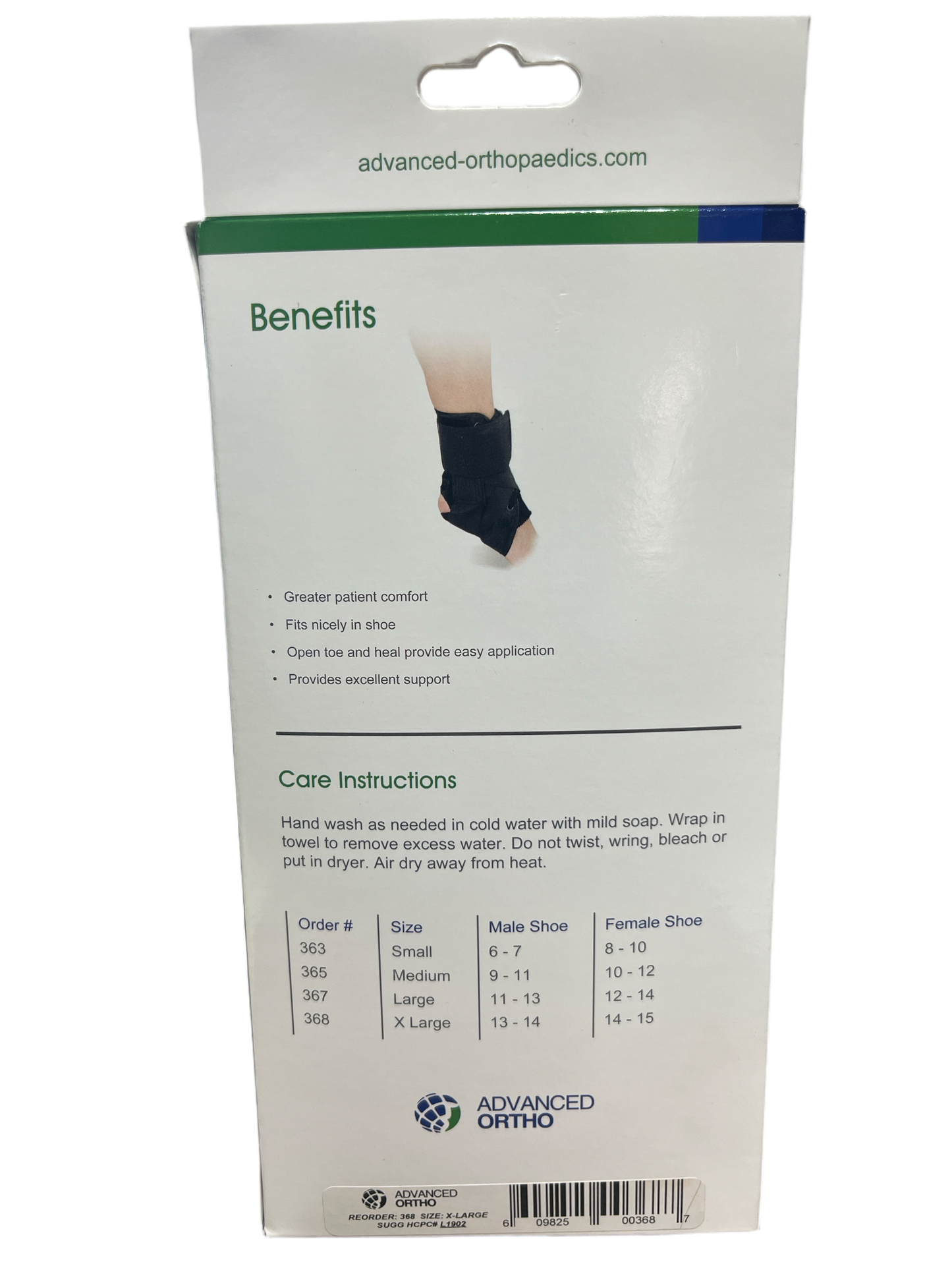 Advanced Ortho Lightweight Quick Lace Ankle Brace