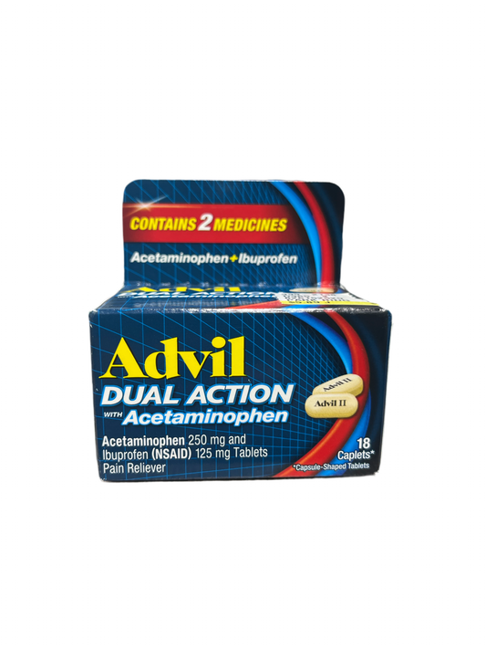 Advil Dual Action with Acetaminophen-18 caplets