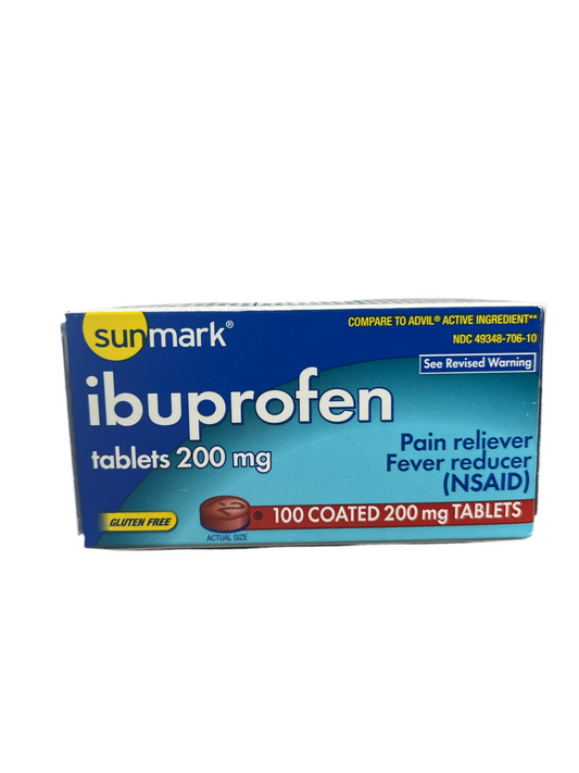 Sunmark ibuprofen tablets-100 tablets