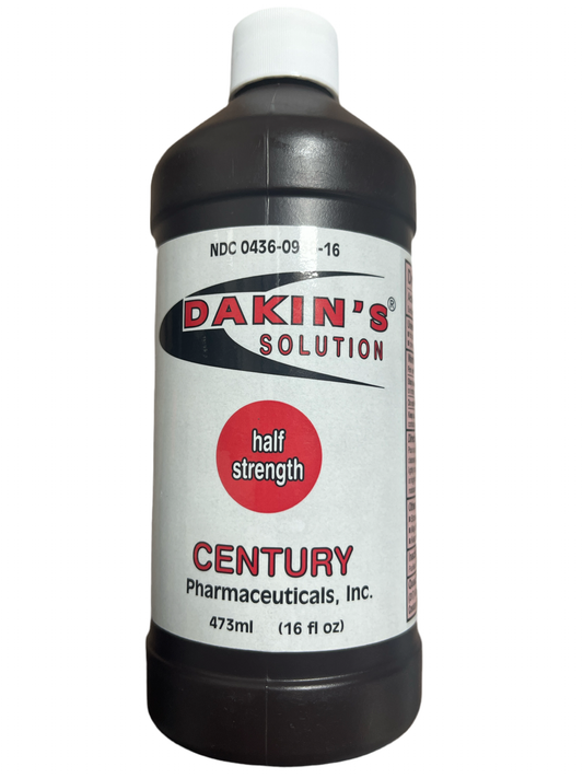 Dakin’s solution half strength ￼