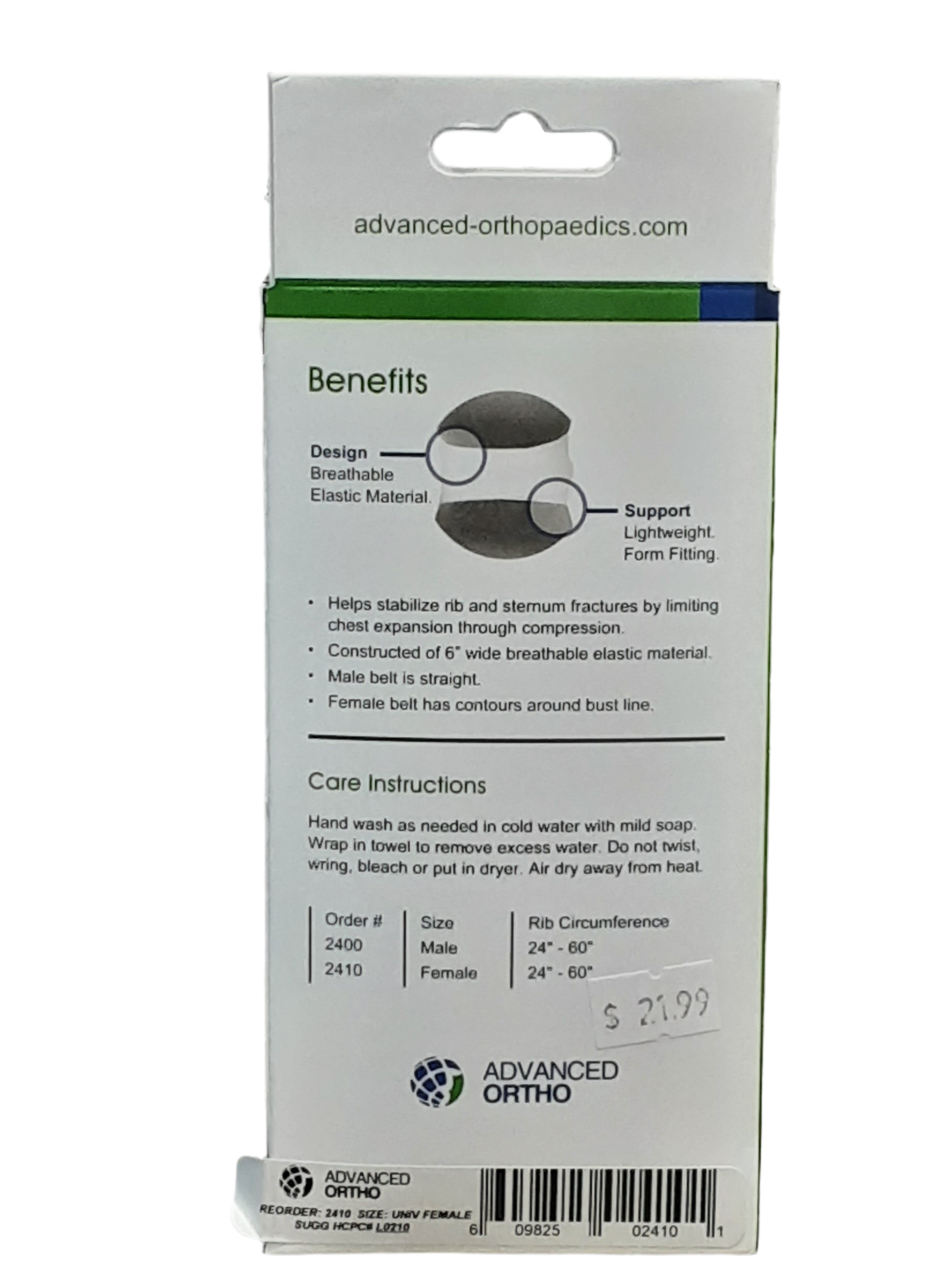 Advanced Ortho Universal Rib Belt Support