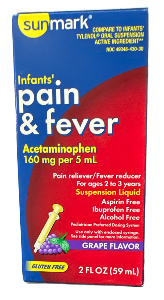 Sunmark Infants Grape Flavored Pain and Fever Relief