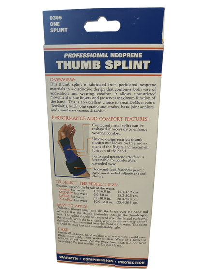 OTC Professional Neoprene Thumb Splint