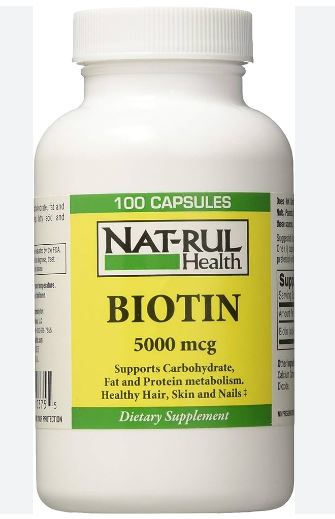 Nat-Rul Health Biotin, 100 Capsules