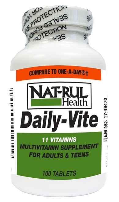 Natrul Health Daily-Vite Multivitamin Tablets For Adults And Teens